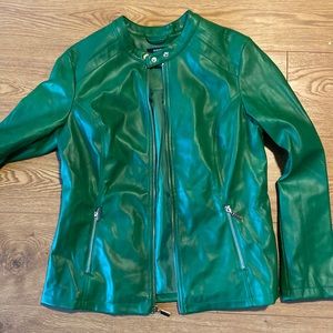 Leather green Alfani jacket